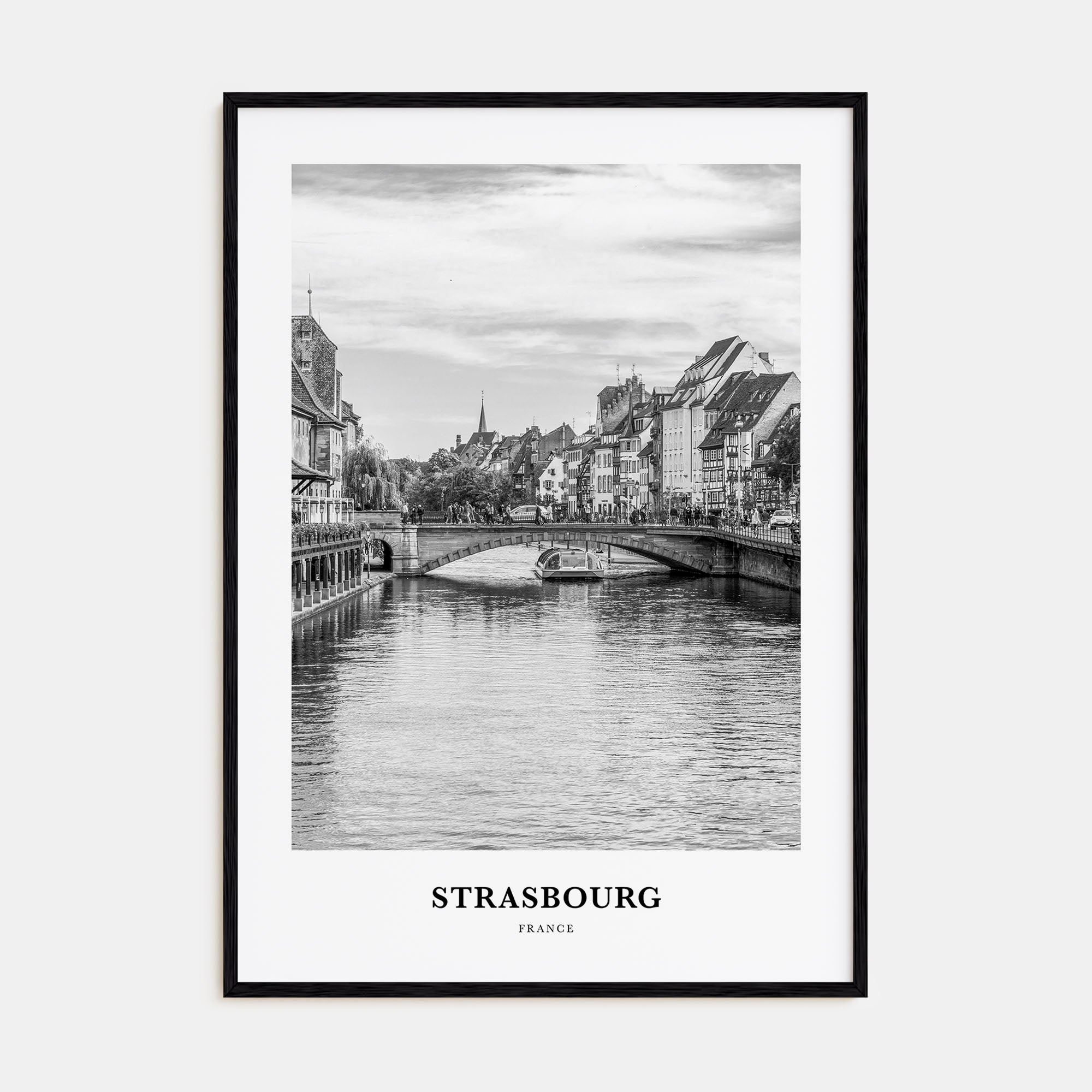 Strasbourg Portrait B&W Poster
