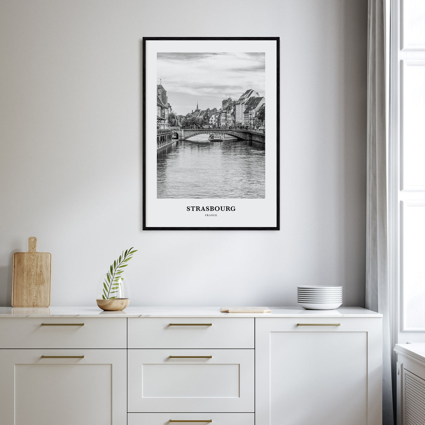 Strasbourg Portrait B&W Poster