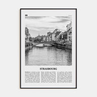 Strasbourg Travel B&W Poster