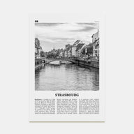 Strasbourg Travel B&W Poster