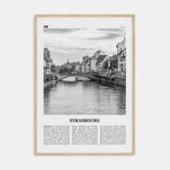 Strasbourg Travel B&W Poster