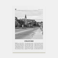 Stratford, Canada Travel B&W Poster