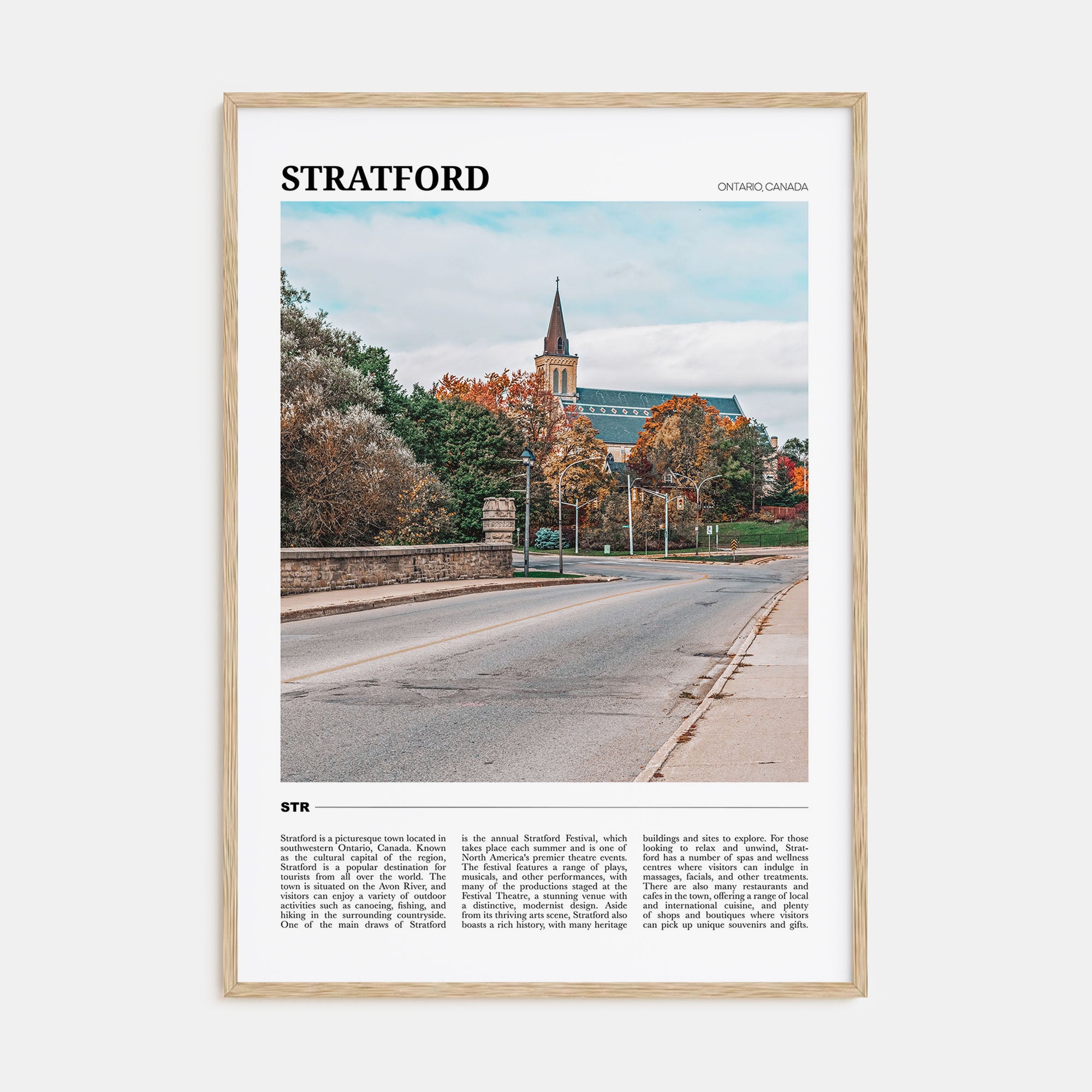 Stratford, Canada Travel Color Poster