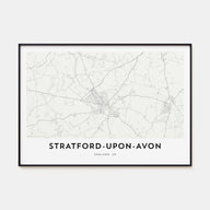 Stratford-upon-Avon Map Landscape Poster
