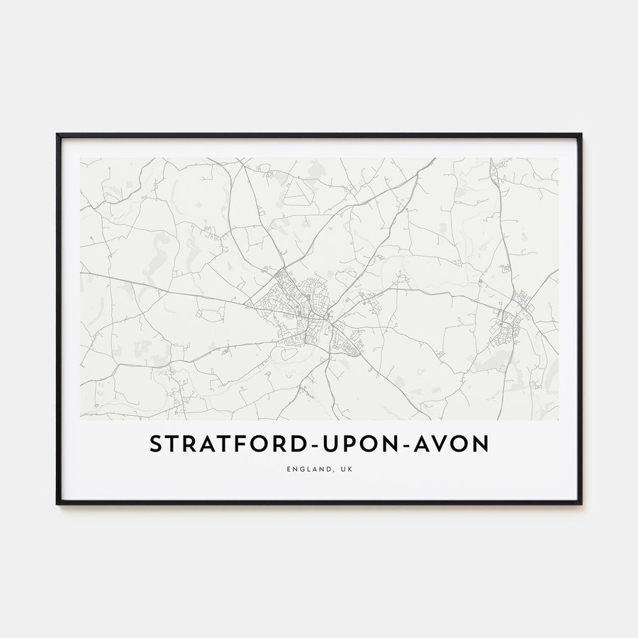 Stratford-upon-Avon Map Landscape Poster