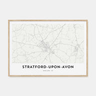 Stratford-upon-Avon Map Landscape Poster