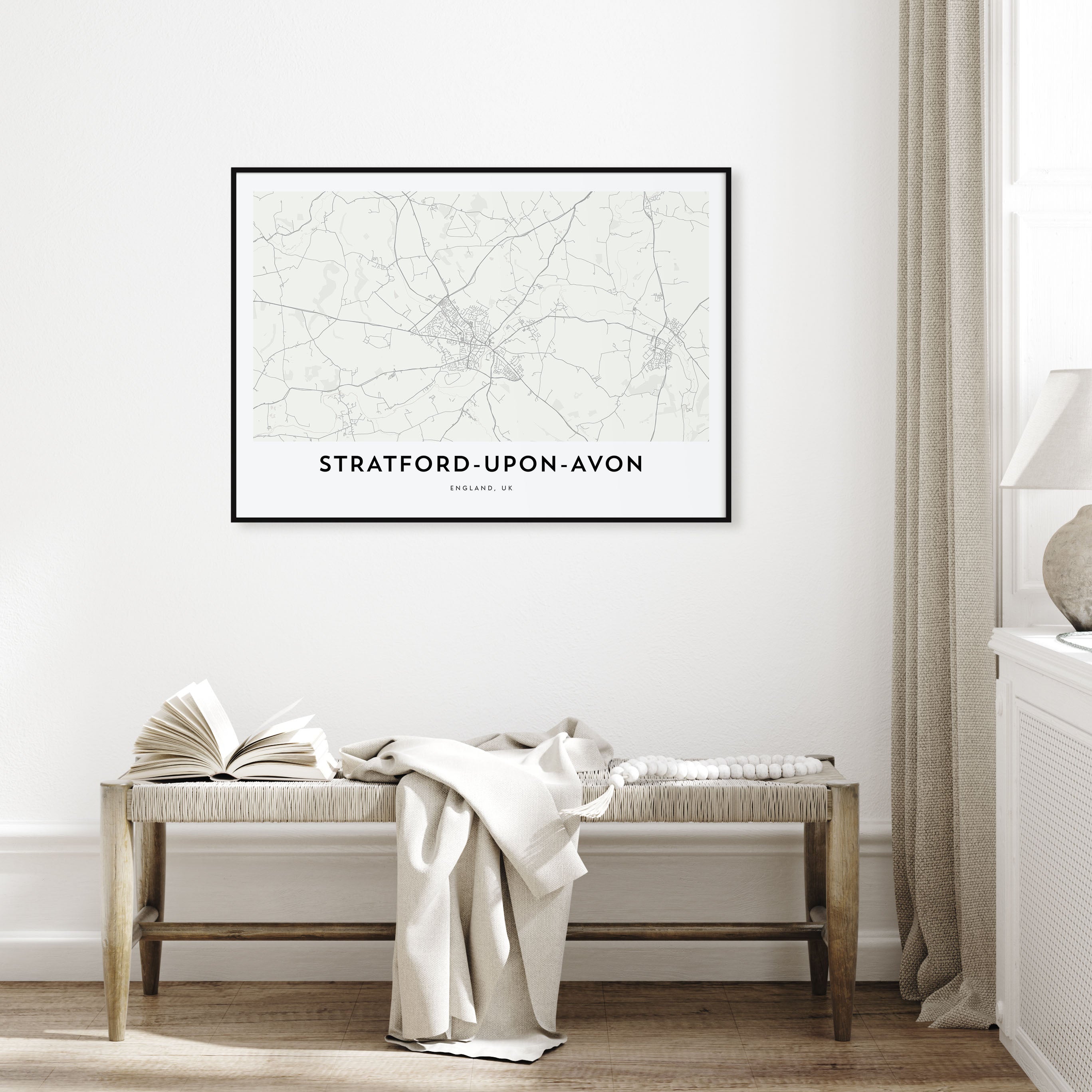 Stratford-upon-Avon Map Landscape Poster