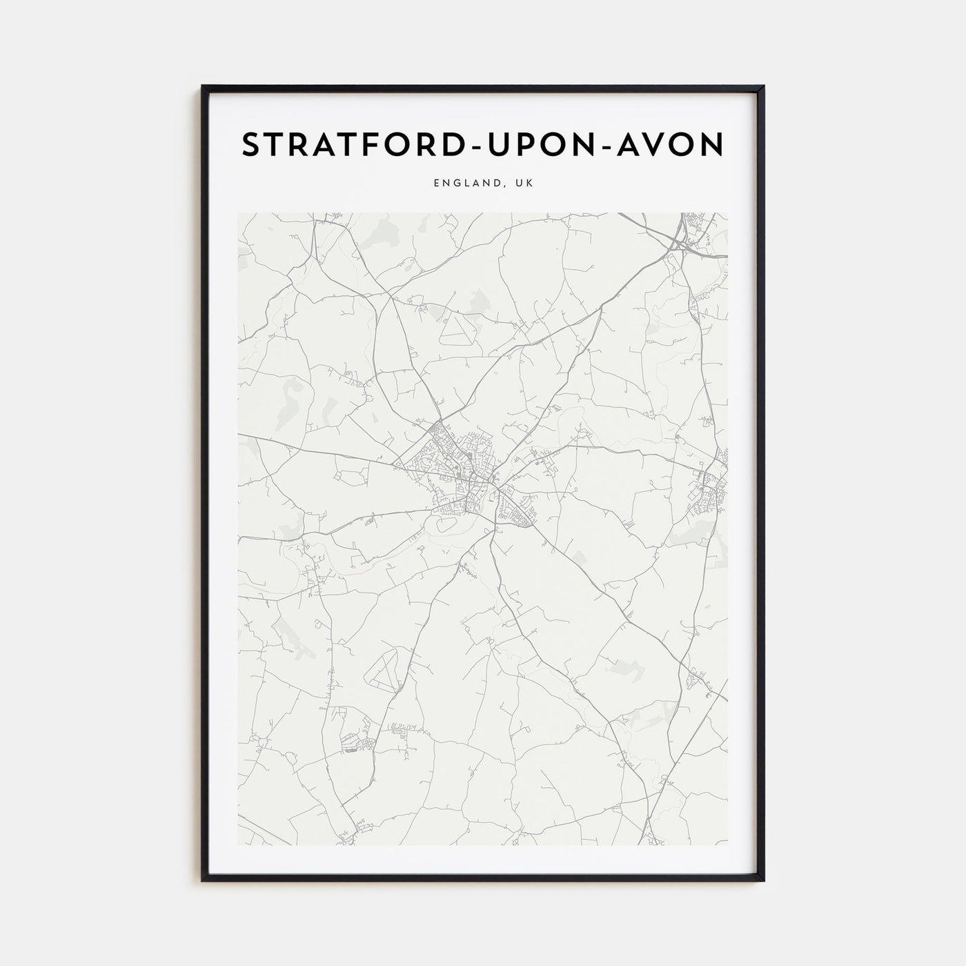 Stratford-upon-Avon Map Portrait Poster