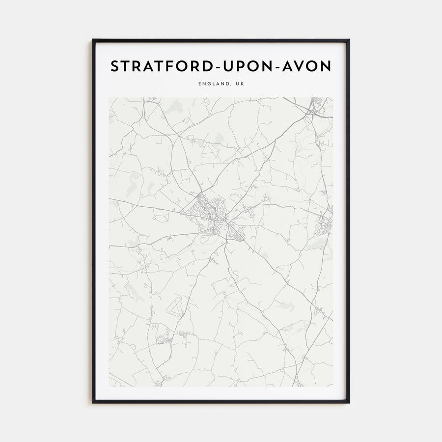 Stratford-upon-Avon Map Portrait Poster