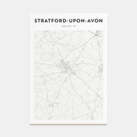 Stratford-upon-Avon Map Portrait Poster
