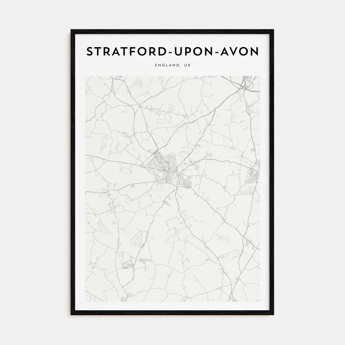 Stratford-upon-Avon Map Portrait Poster
