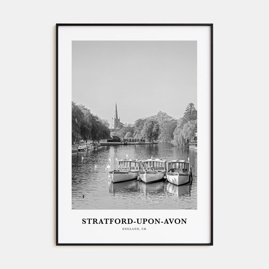 Stratford-upon-Avon Portrait B&W Poster
