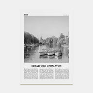Stratford-upon-Avon Travel B&W Poster