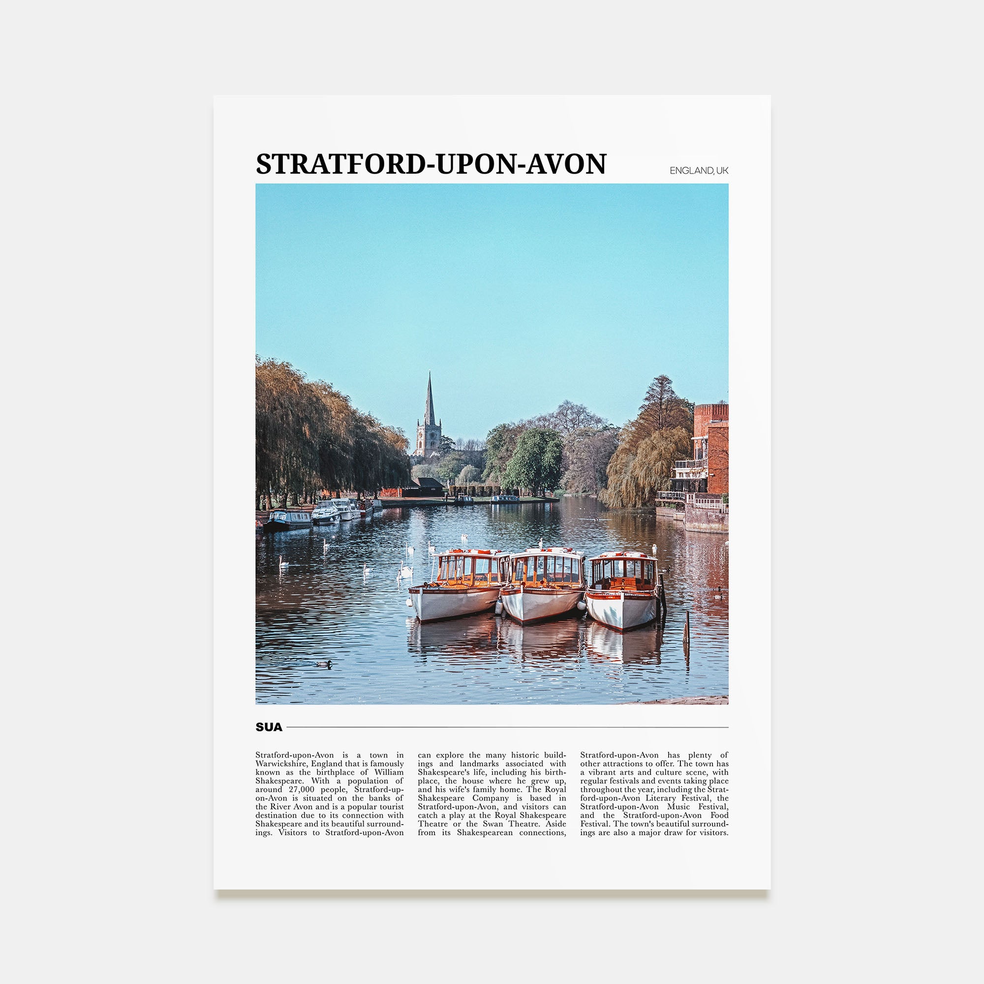 Stratford-upon-Avon Travel Color Poster