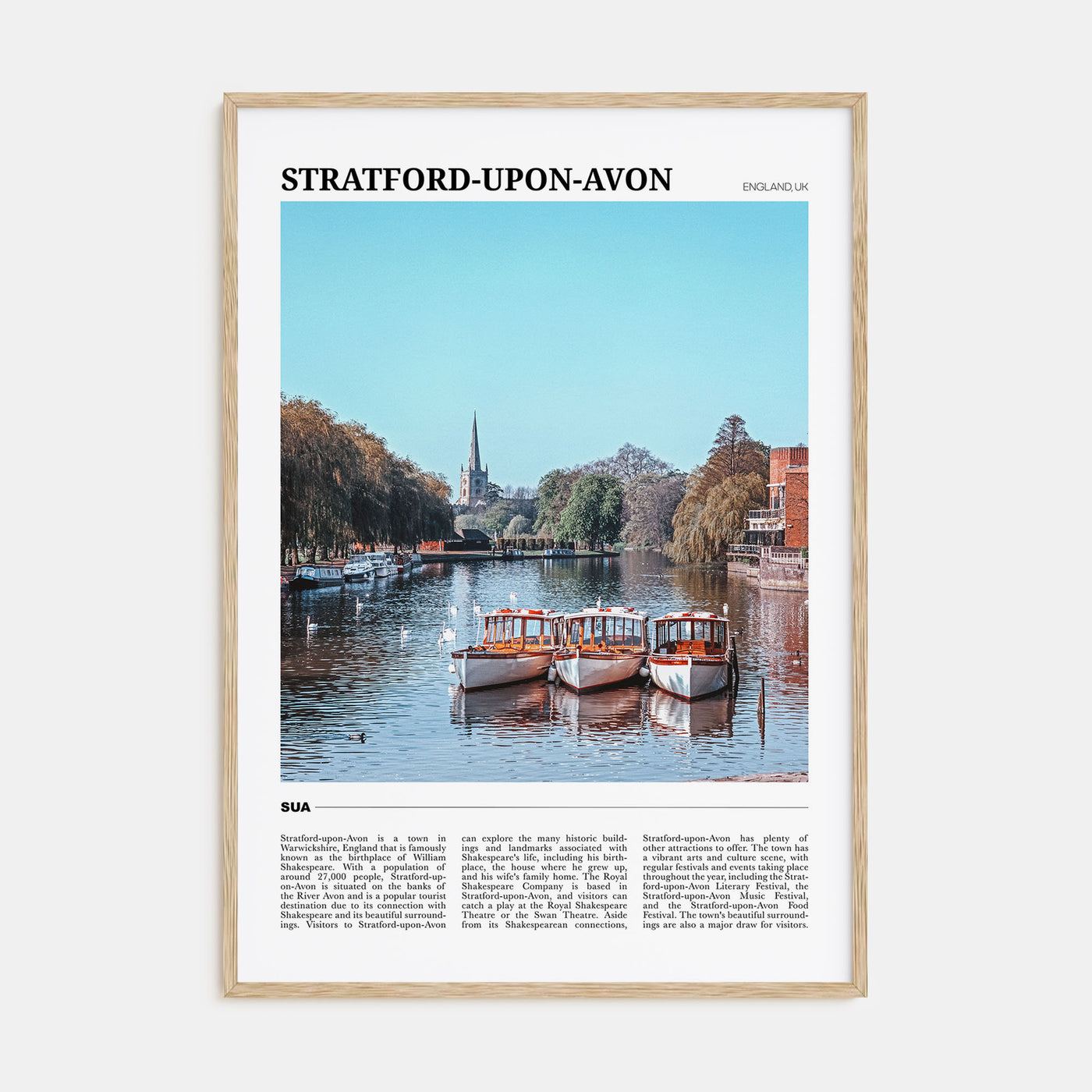 Stratford-upon-Avon Travel Color Poster