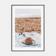 Straw Hat Beach Photo Color Poster
