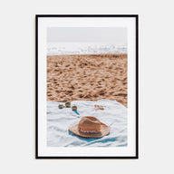 Straw Hat Beach Photo Color Poster