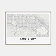 Studio City Map Landscape Poster