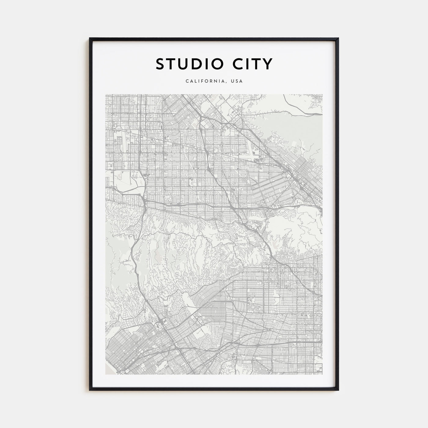 Studio City Map Portrait Poster