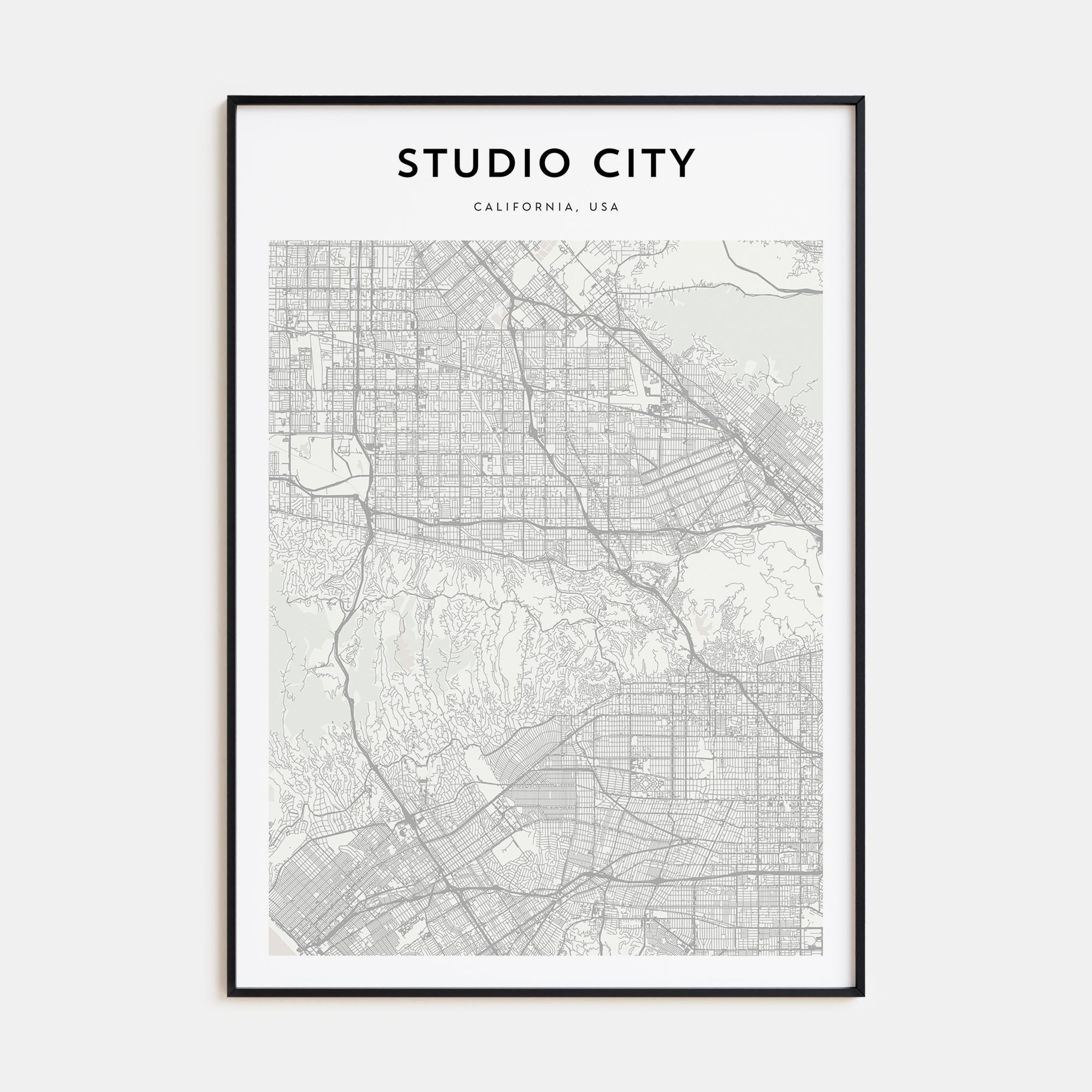 Studio City Map Portrait Poster