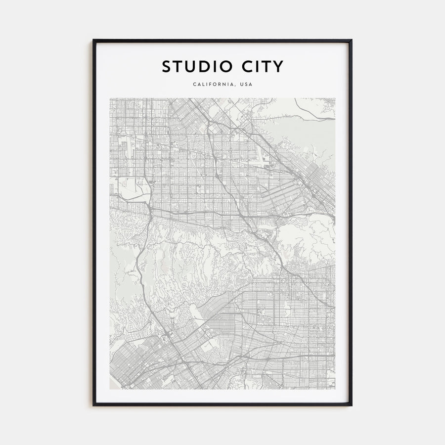 Studio City Map Portrait Poster