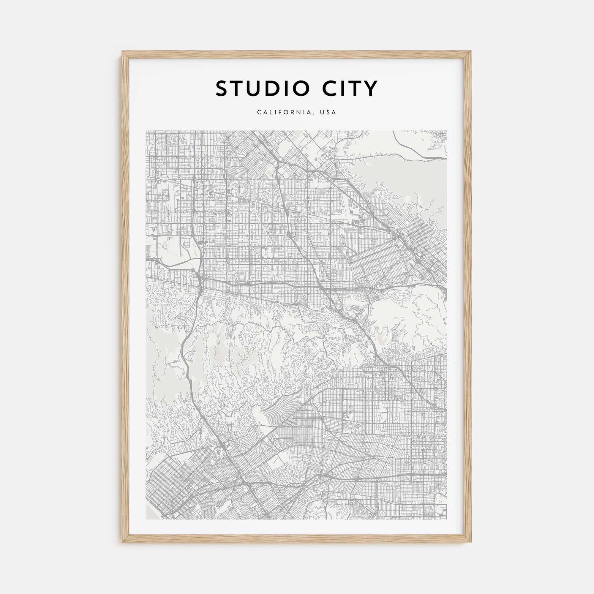Studio City Map Portrait Poster