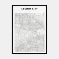 Studio City Map Portrait Poster