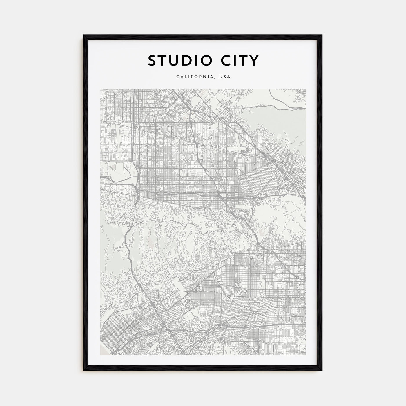Studio City Map Portrait Poster