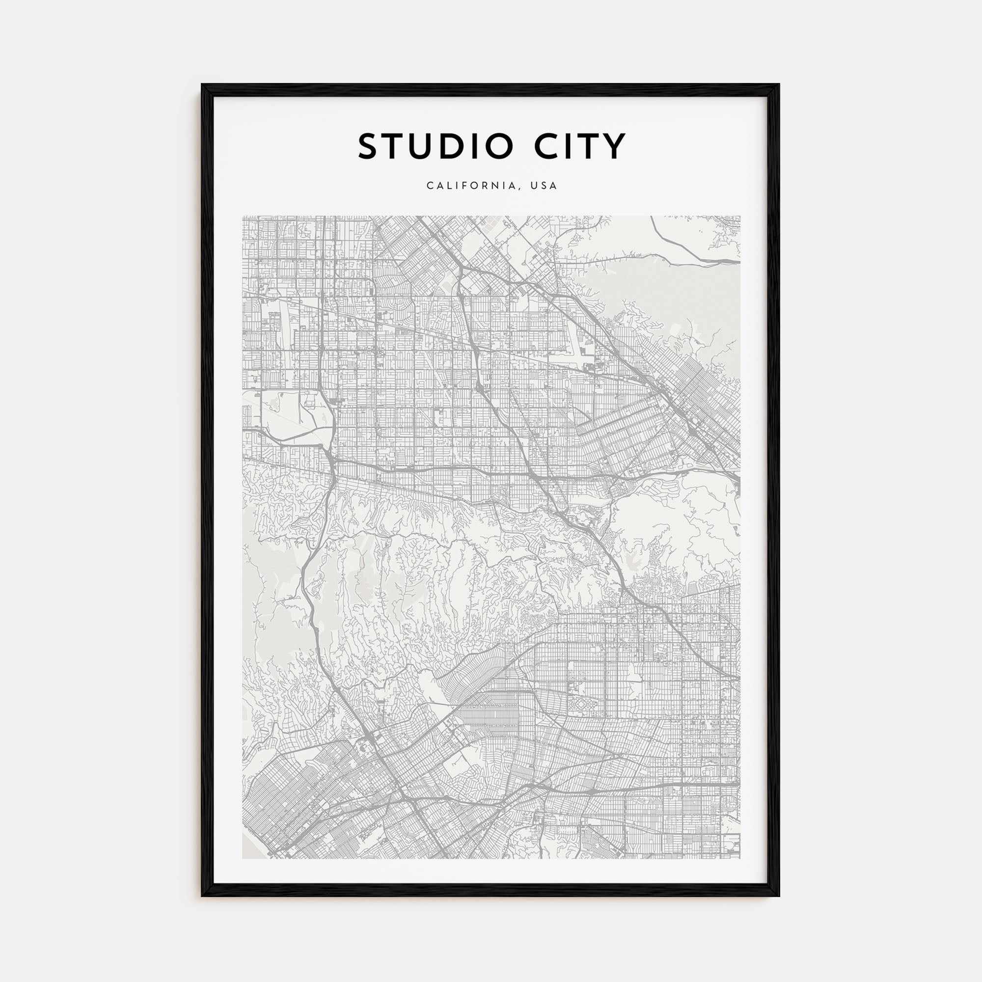 Studio City Map Portrait Poster