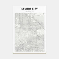 Studio City Map Portrait Poster
