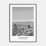 Studio City Portrait B&W Poster