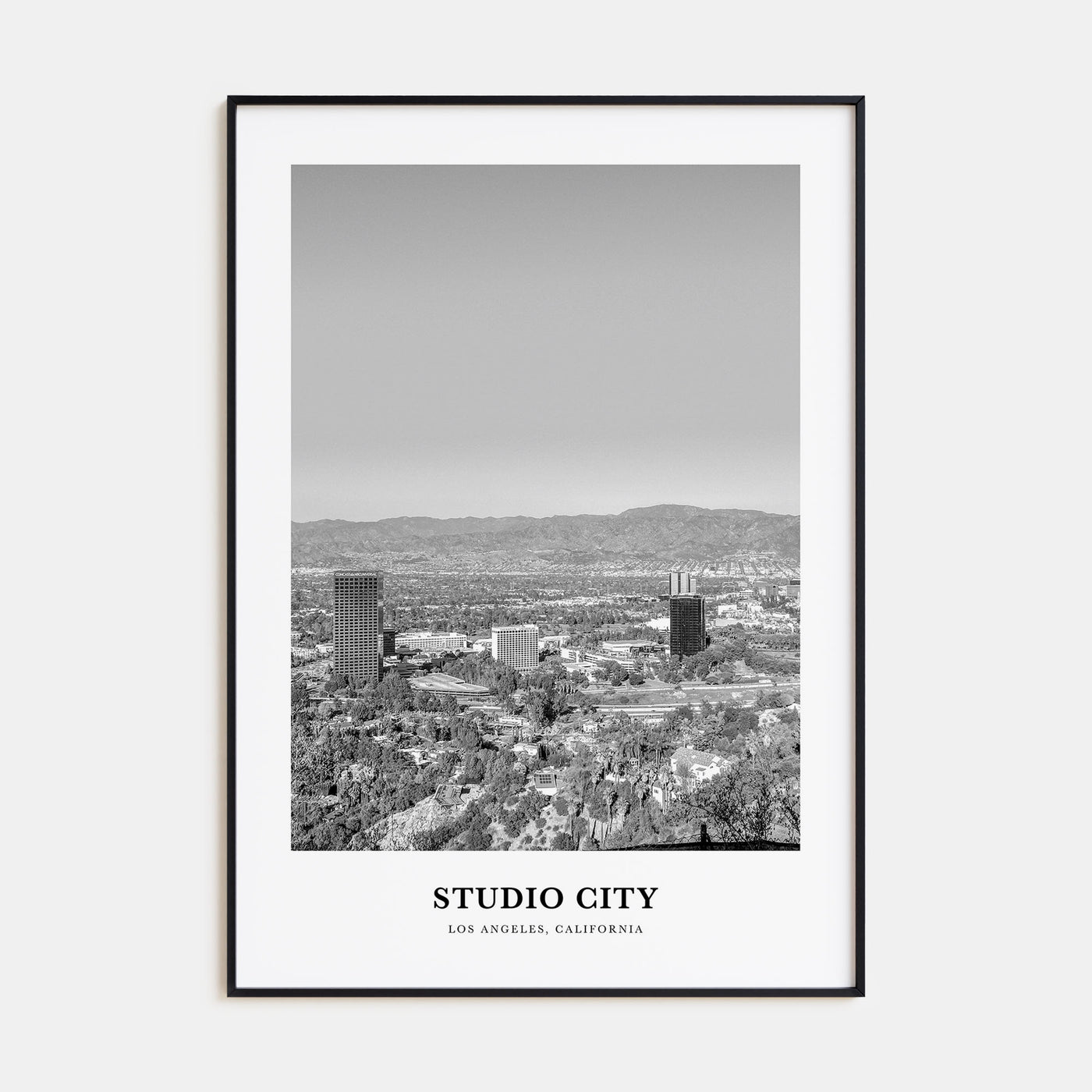 Studio City Portrait B&W Poster