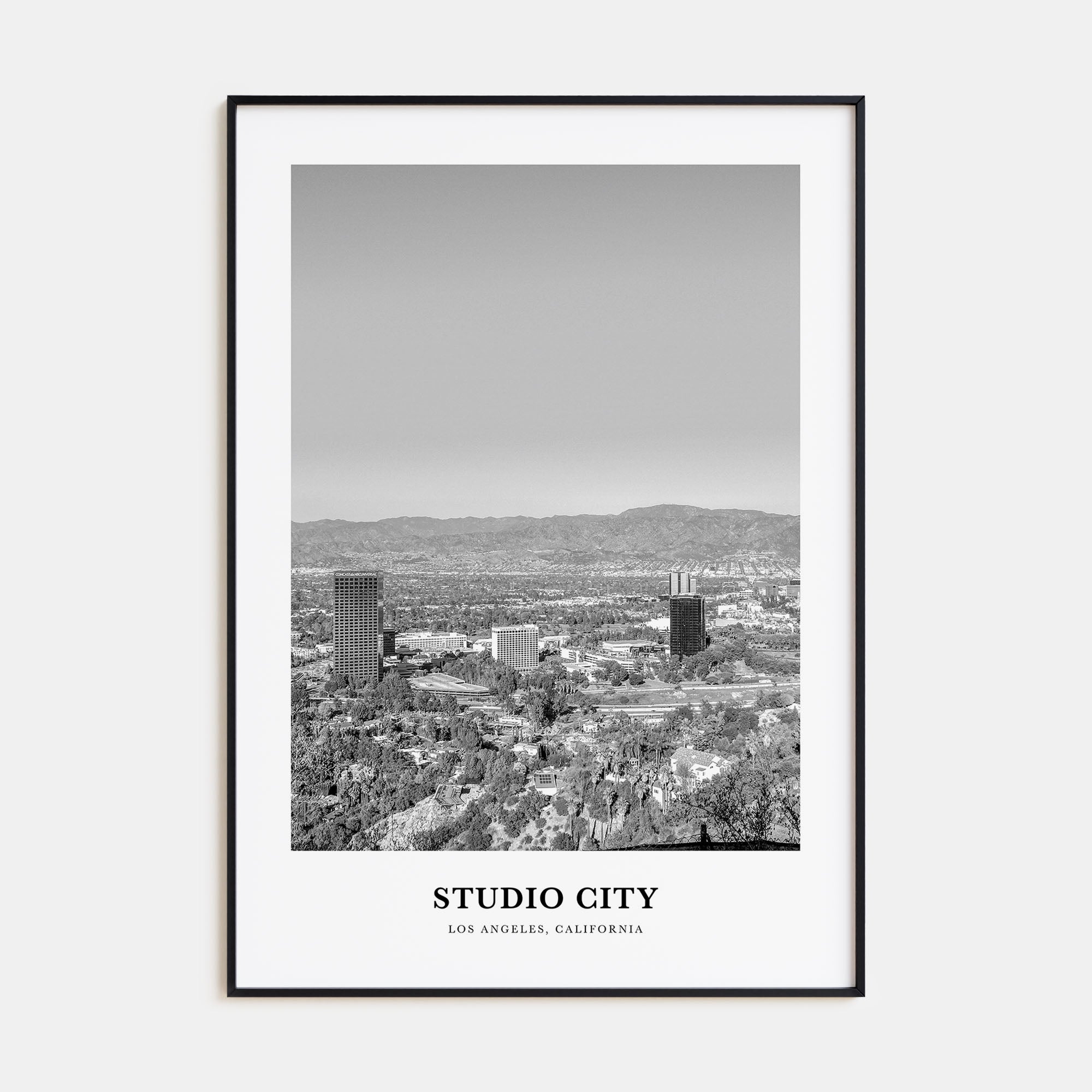 Studio City Portrait B&W Poster