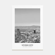 Studio City Portrait B&W Poster