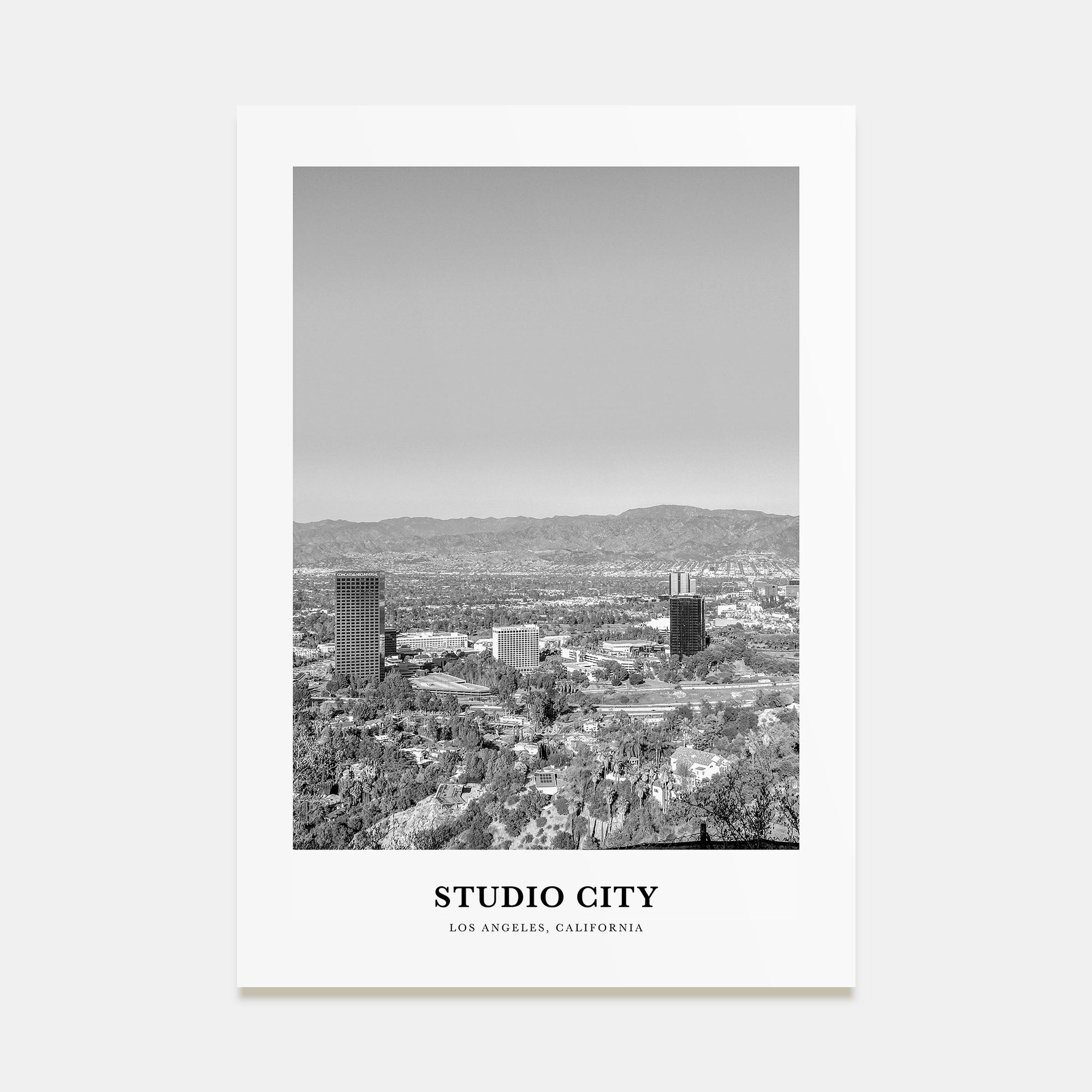 Studio City Portrait B&W Poster