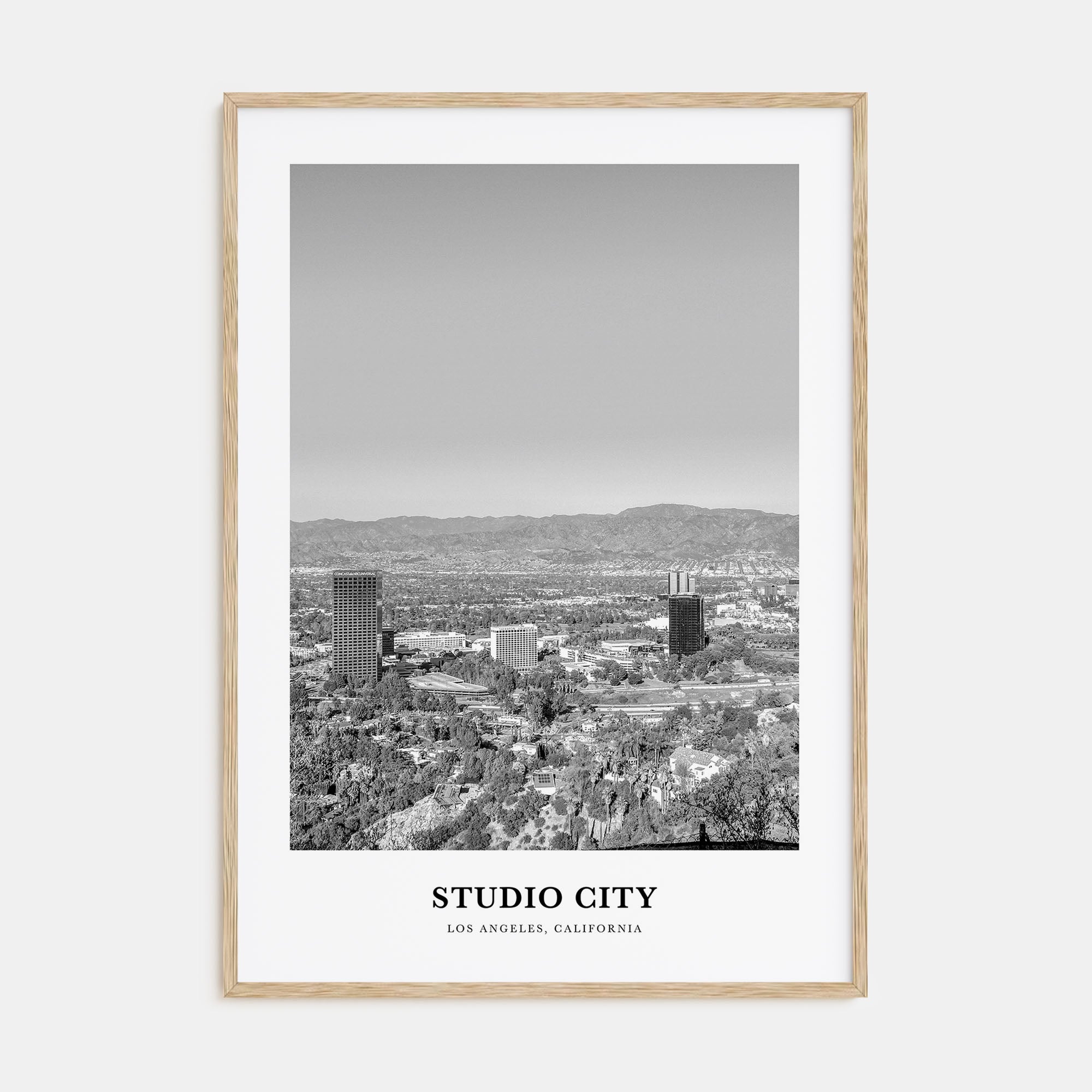 Studio City Portrait B&W Poster