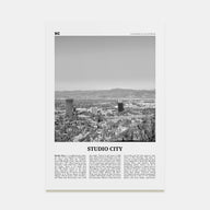 Studio City Travel B&W Poster