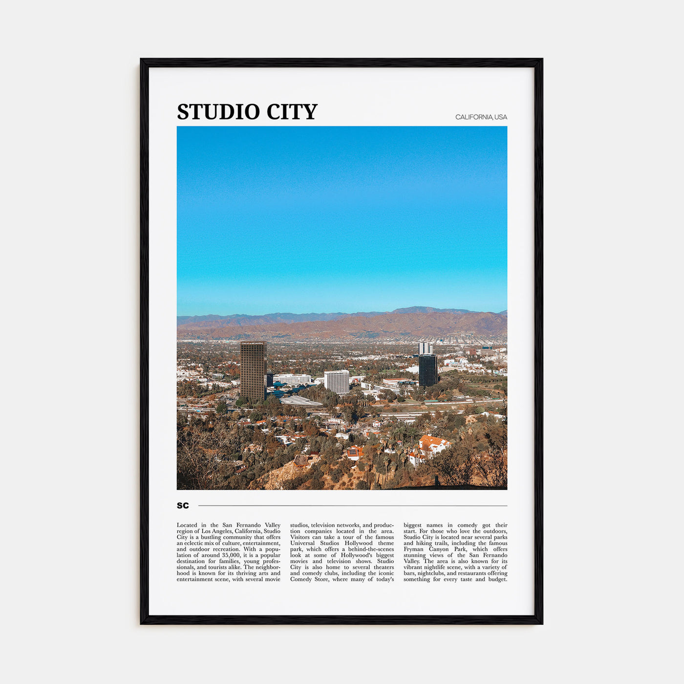 Studio City Travel Color Poster