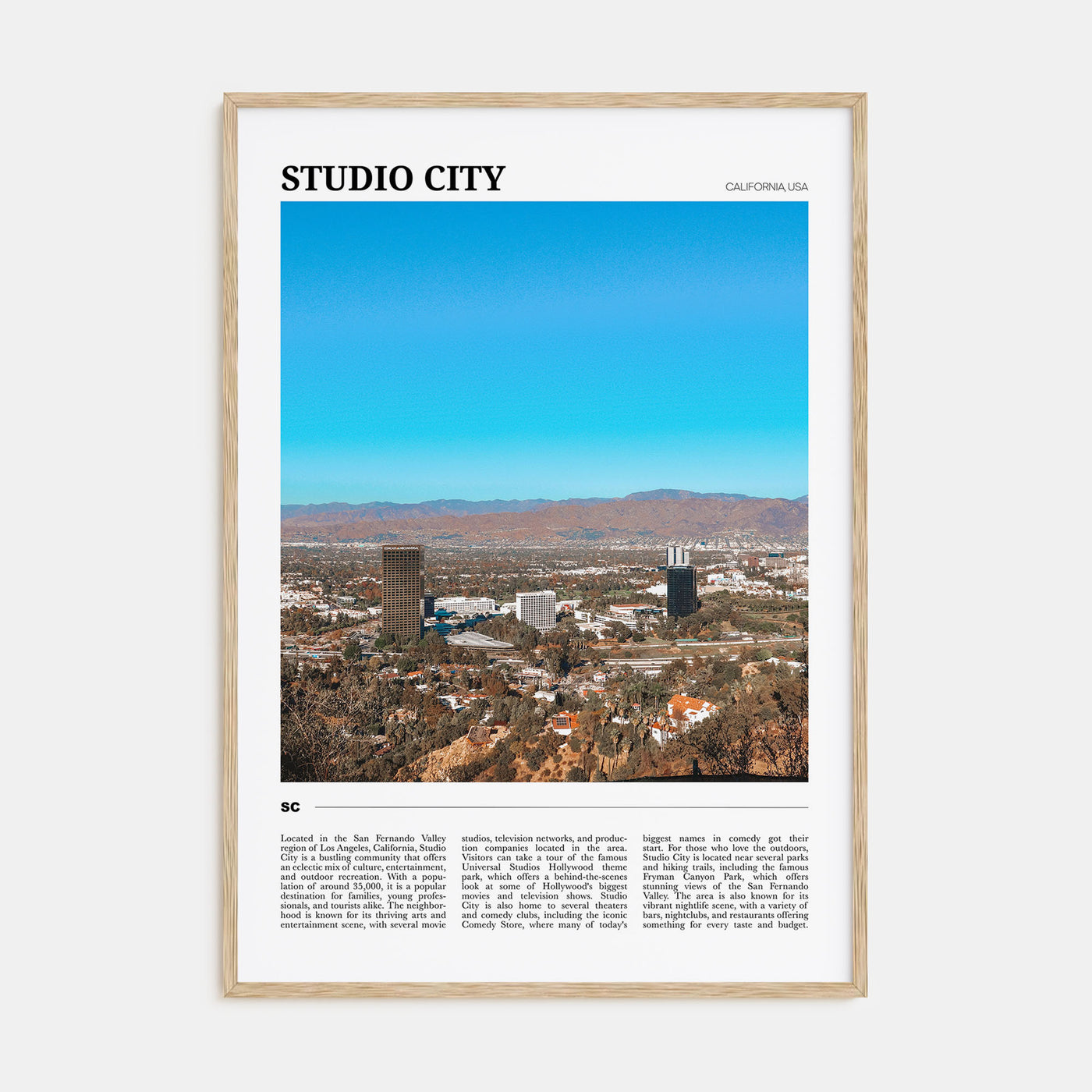 Studio City Travel Color Poster