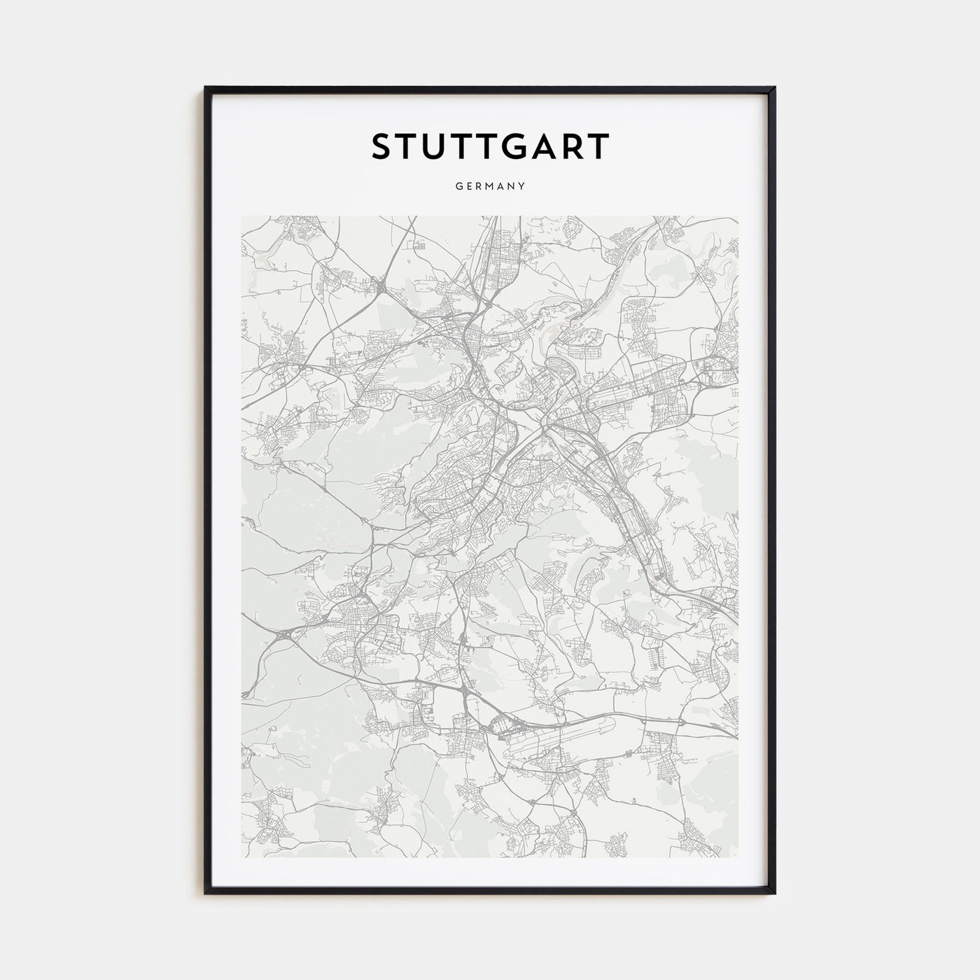 Stuttgart Map Portrait Poster