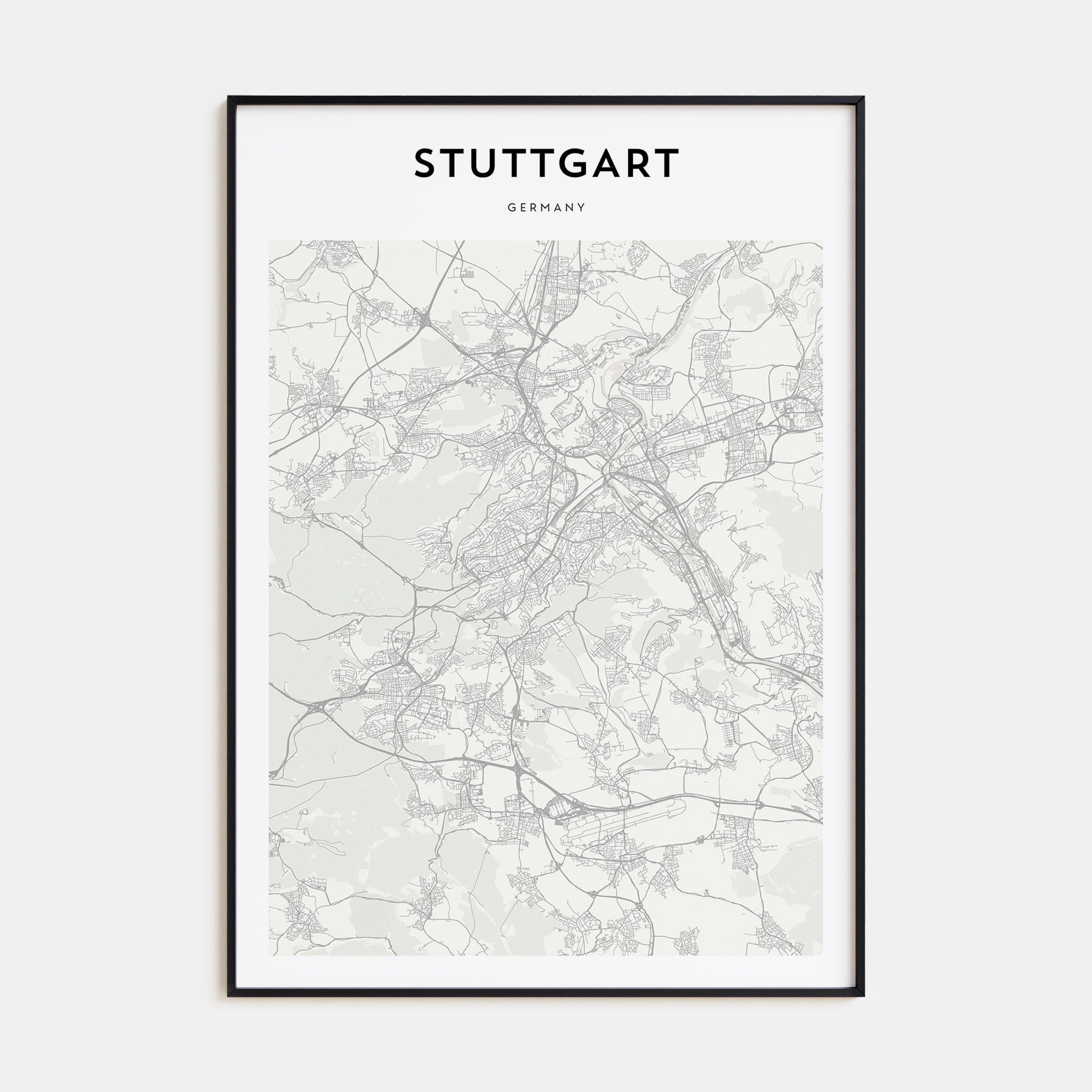 Stuttgart Map Portrait Poster