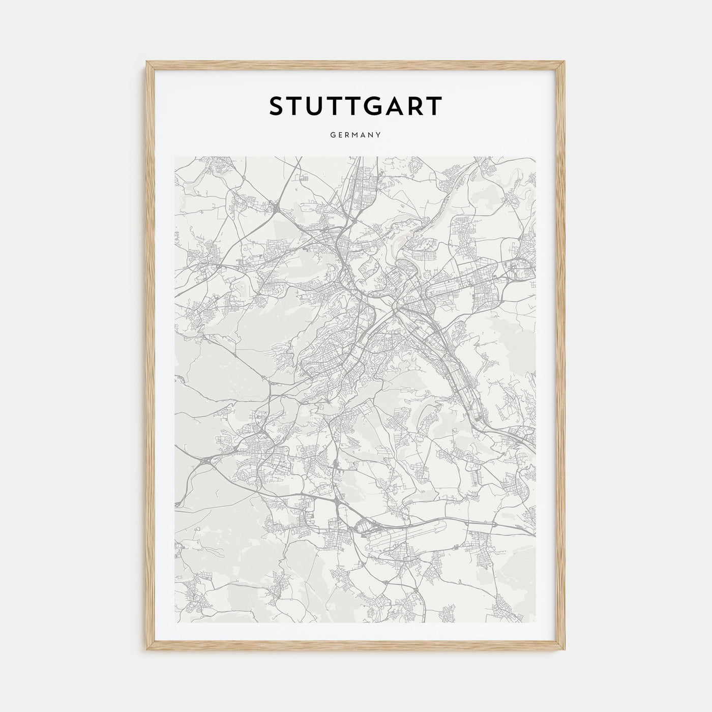 Stuttgart Map Portrait Poster