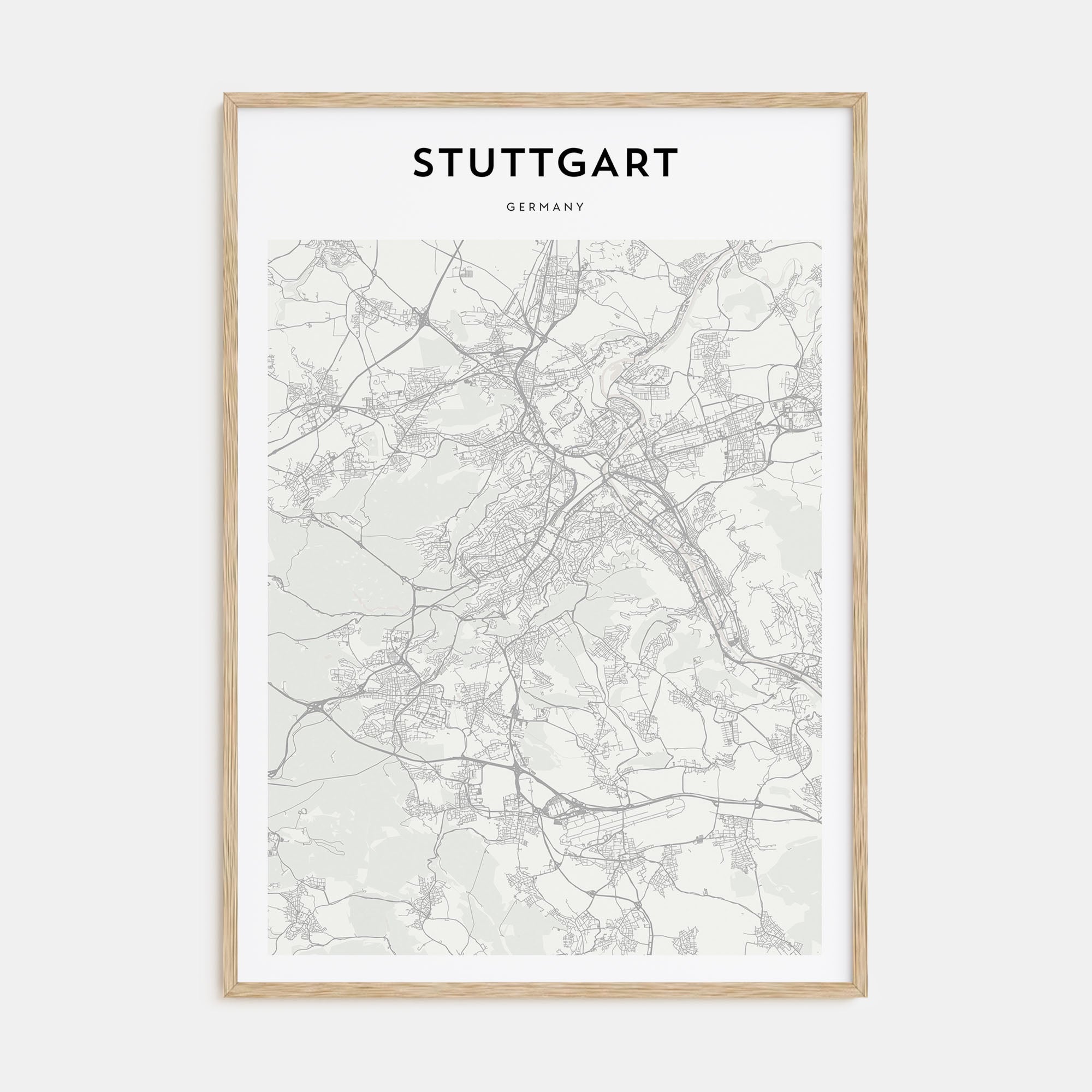Stuttgart Map Portrait Poster