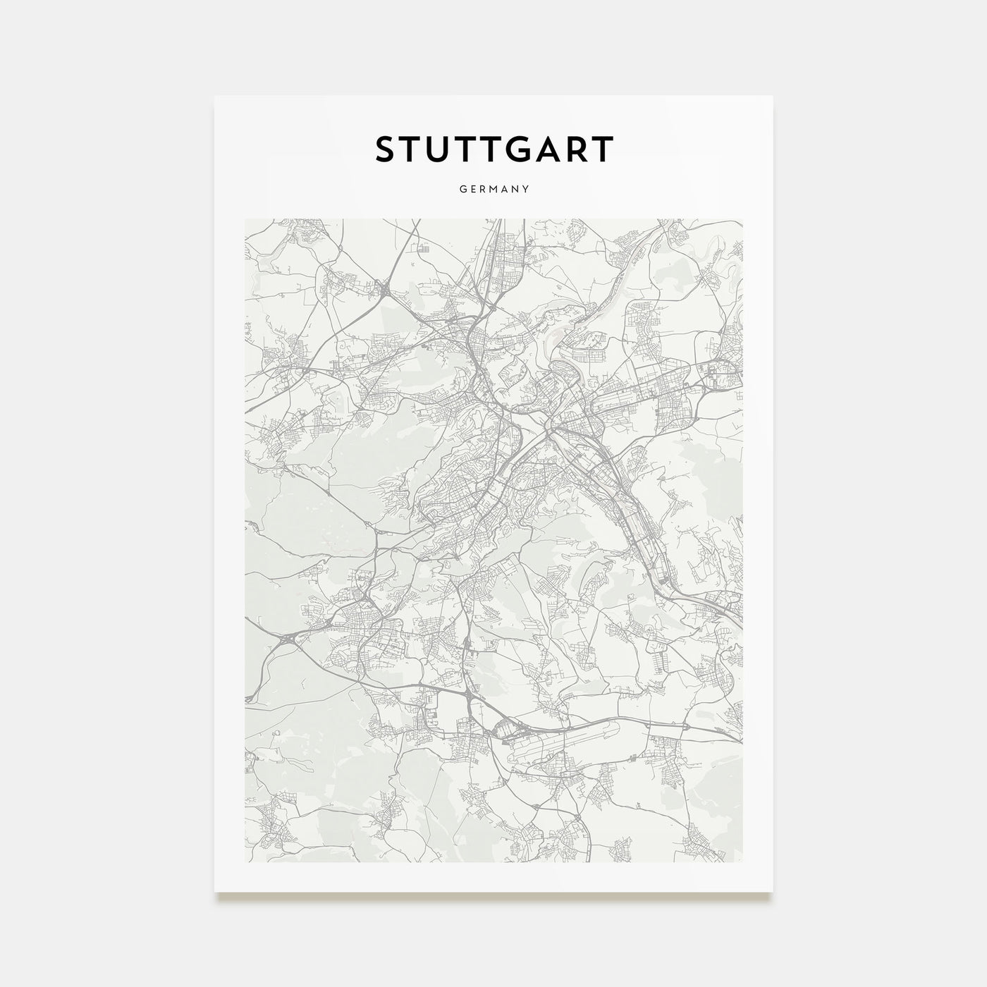 Stuttgart Map Portrait Poster