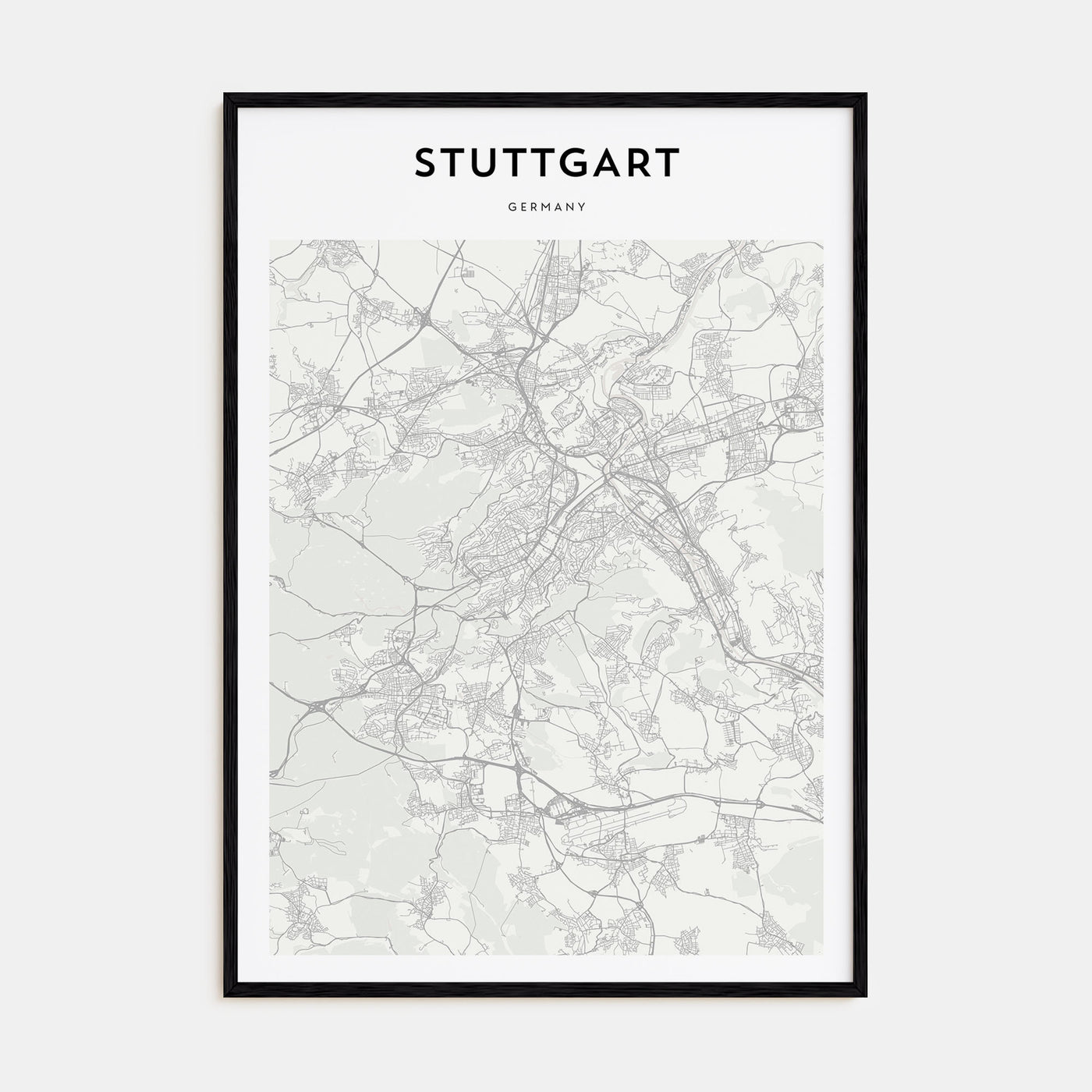 Stuttgart Map Portrait Poster