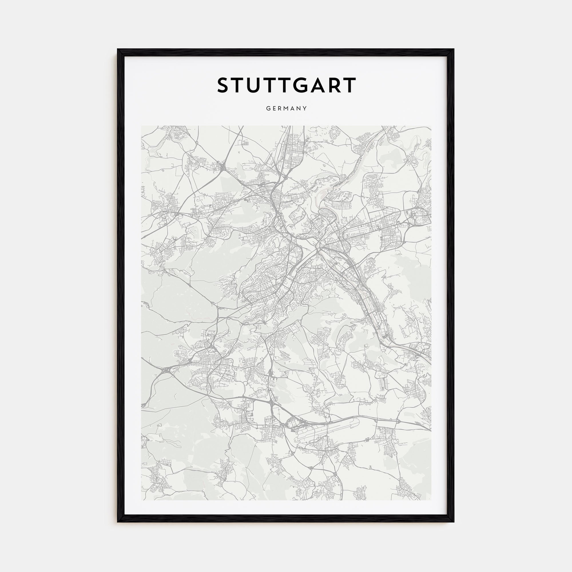 Stuttgart Map Portrait Poster