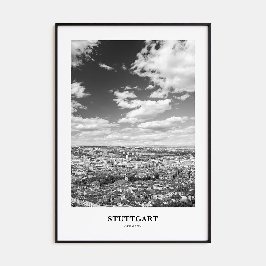 Stuttgart Portrait B&W Poster