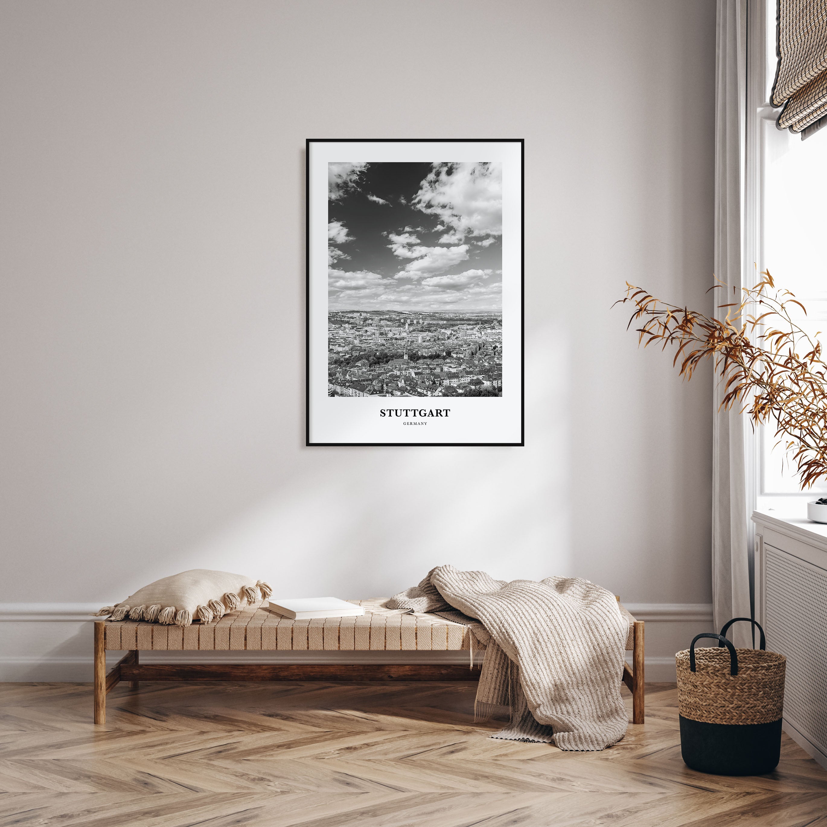 Stuttgart Portrait B&W Poster