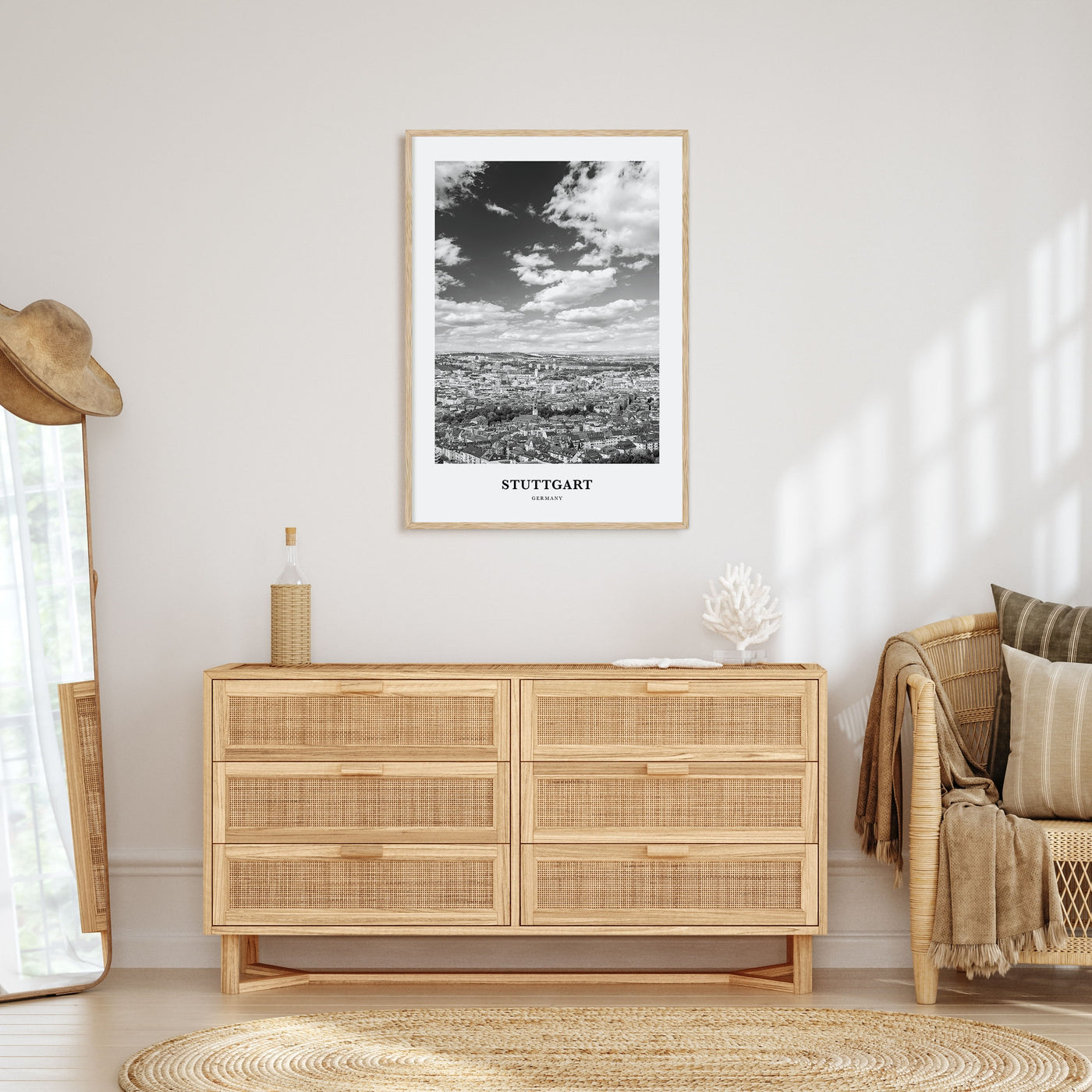 Stuttgart Portrait B&W Poster