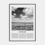 Stuttgart Travel B&W Poster